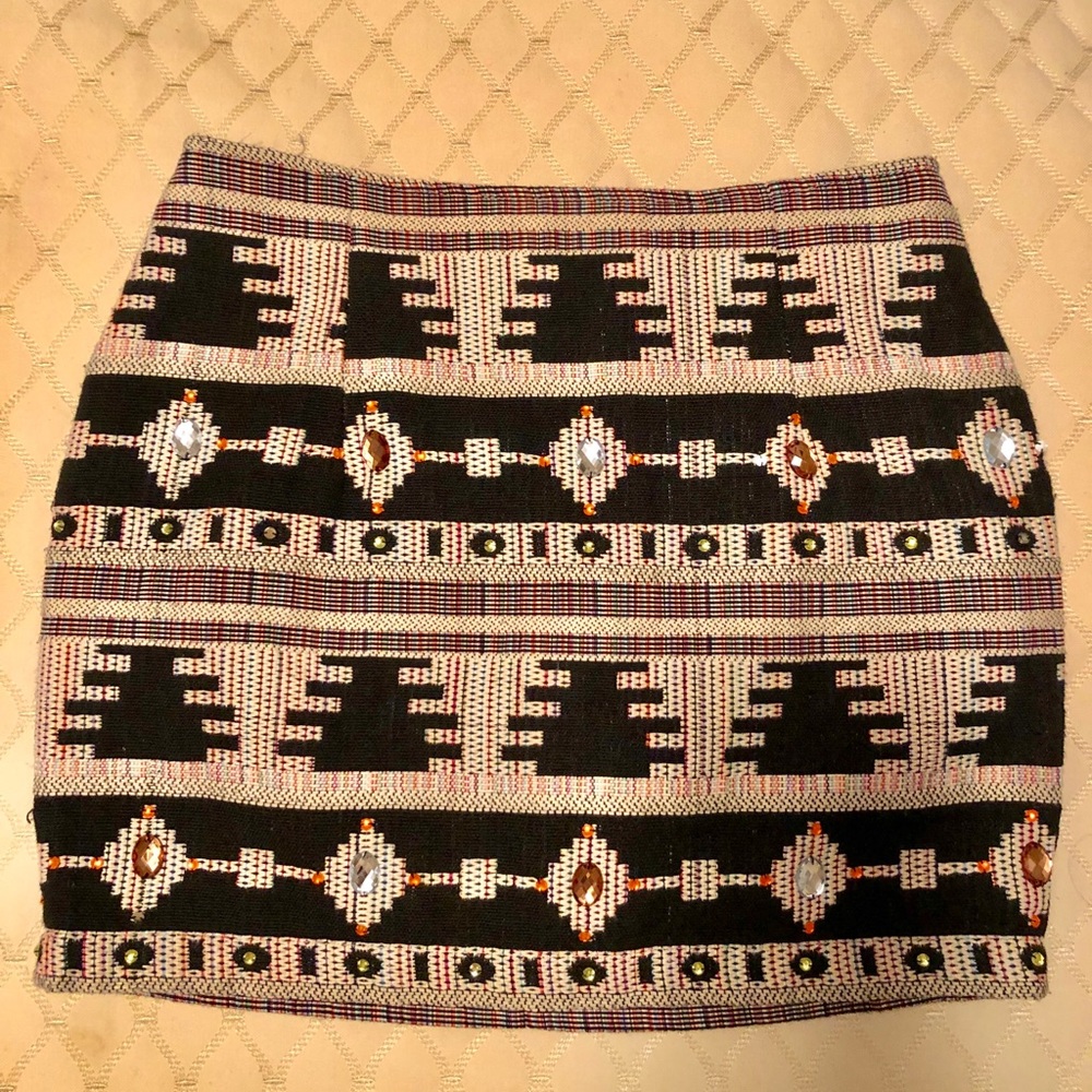 Aztec print skirt
